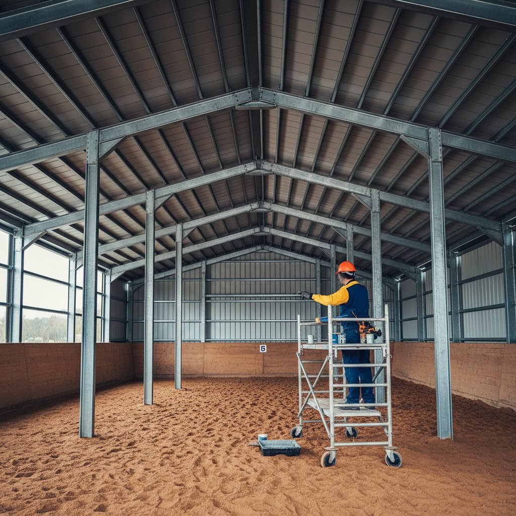 Hobby arena 15×30 m: maintenance and longevity